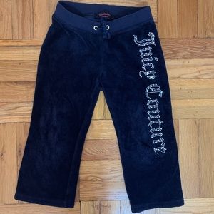 Juicy Couture girls navy rhinestone boots pants 4T